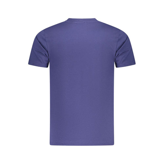 Cavalli Class Blue Cotton Men T-Shirt Cavalli Class Dark Slate Blue