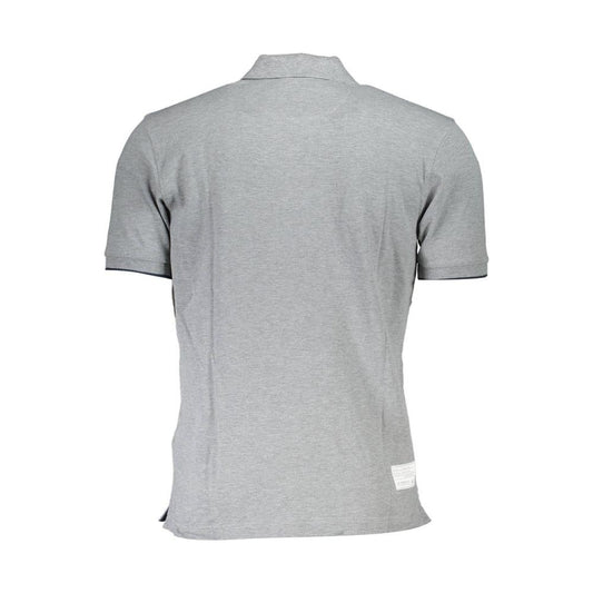 La Martina Gray Cotton Men Polo Shirt La Martina Dark Gray