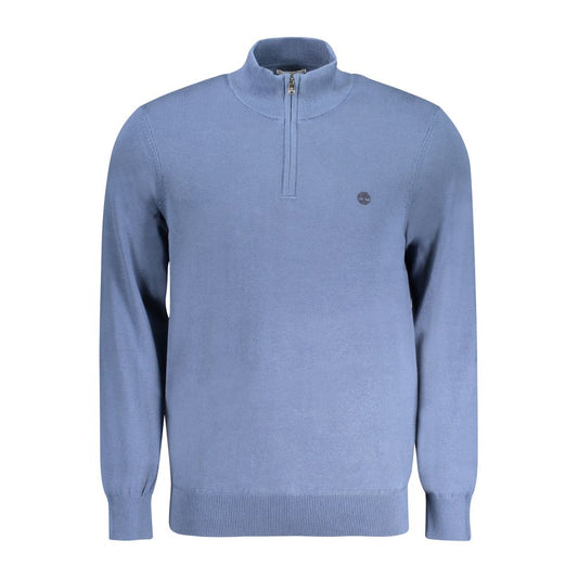 Timberland Blue Cotton Men Sweater Timberland Light Slate Gray