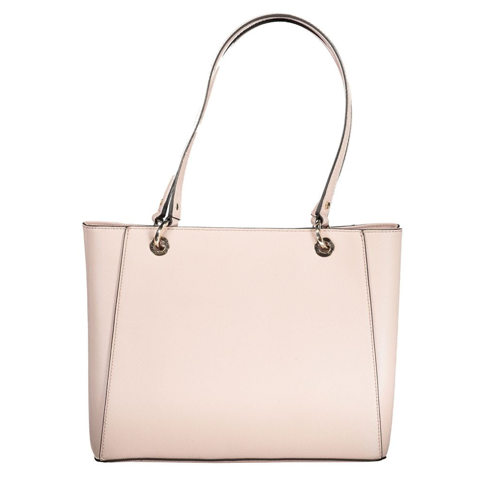 Front view with bag zipped and handles upright.