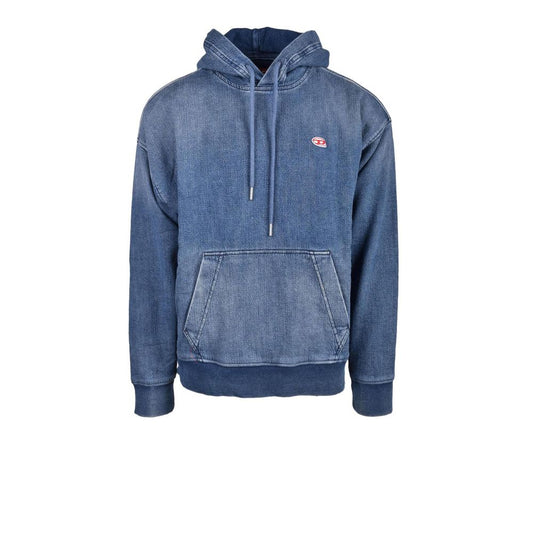 Diesel Blue Cotton Hoody