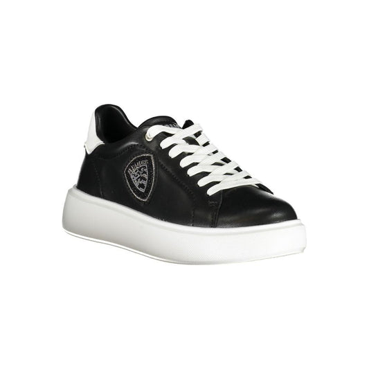 Blauer Black Leather Women Sneaker Blauer Beige