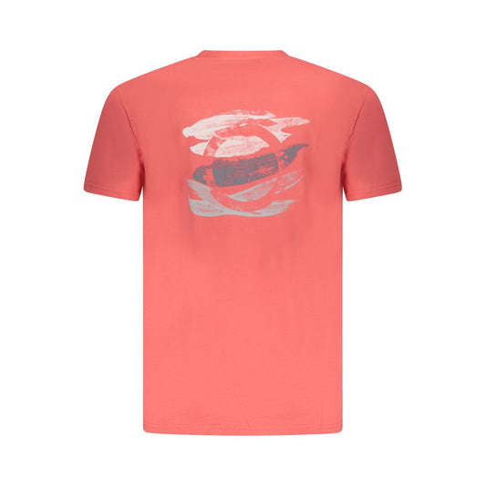 Trussardi Pink Cotton Men T-Shirt Trussardi Salmon