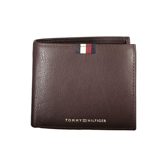 Tommy Hilfiger Brown Leather Men Wallet Tommy Hilfiger Dark Slate Gray