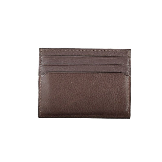 Tommy Hilfiger Brown Leather Men Wallet Tommy Hilfiger Dark Olive Green
