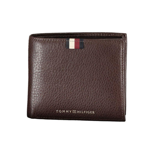 Tommy Hilfiger Brown Leather Men Wallet Tommy Hilfiger Dark Slate Gray