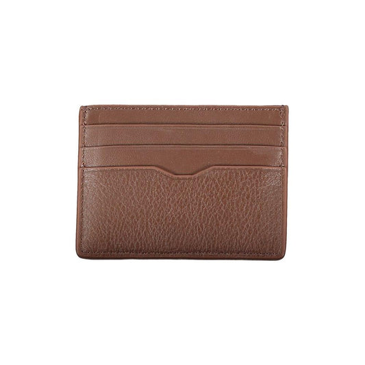 Tommy Hilfiger Sleek Leather Card Holder with Contrast Detailing Tommy Hilfiger Dim Gray