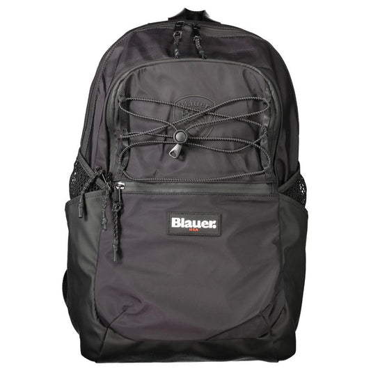 Blauer Black Polyester Men Backpack Blauer Dark Slate Gray