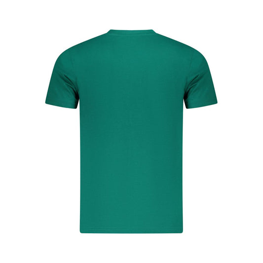 Cavalli Class Green Cotton Men T-Shirt Cavalli Class Sea Green