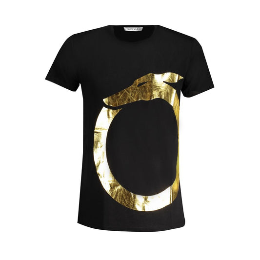 Trussardi Black Cotton T-Shirt Trussardi Black