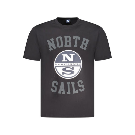 North Sails Black Cotton Men T-Shirt North Sails Dark Slate Gray