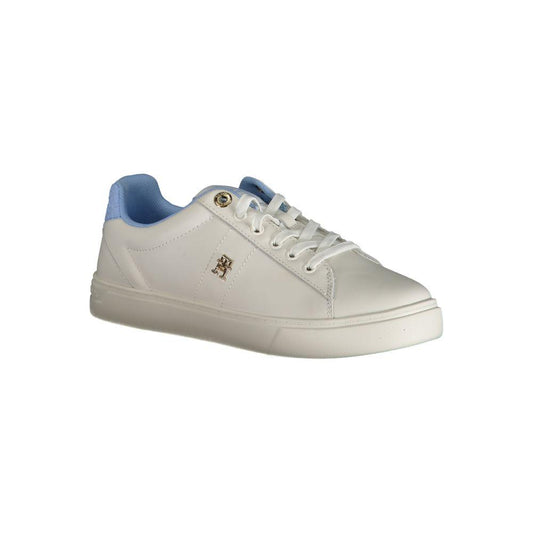 Tommy Hilfiger Light Blue Leather Women Sneaker Tommy Hilfiger Gray