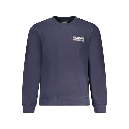 Napapijri Blue Cotton Sweater Napapijri Dark Slate Gray