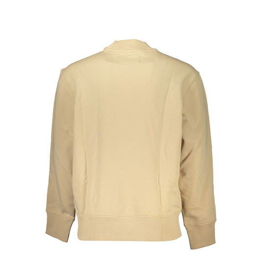Calvin Klein Beige Crew Neck Logo Sweatshirt Calvin Klein Tan