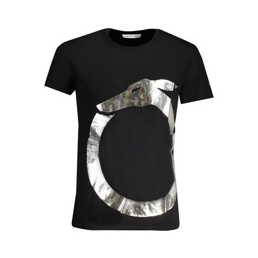 Trussardi Black Cotton T-Shirt Trussardi Black