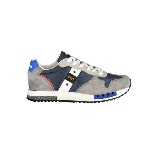 Blauer Gray Leather Men Sneaker Blauer Gray