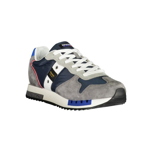Blauer Gray Leather Men Sneaker Blauer Gray