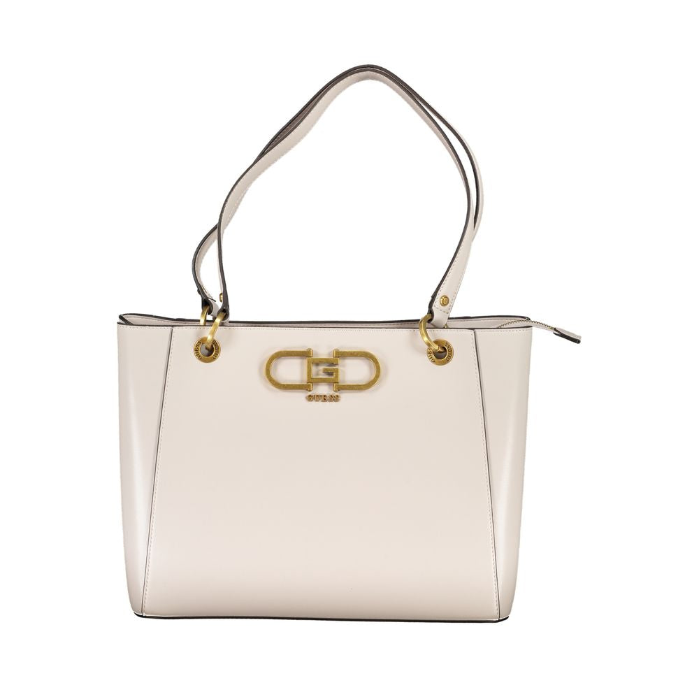 Front view with bag zipped and handles upright.