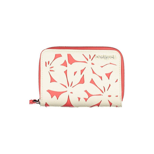 Desigual White Polyethylene Wallet Desigual Beige