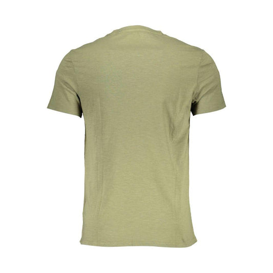 Guess Jeans Green Cotton Men T-Shirt Guess Jeans Dark Khaki