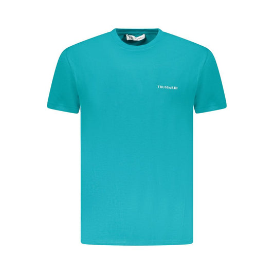 Trussardi Light Blue Cotton Men T-Shirt