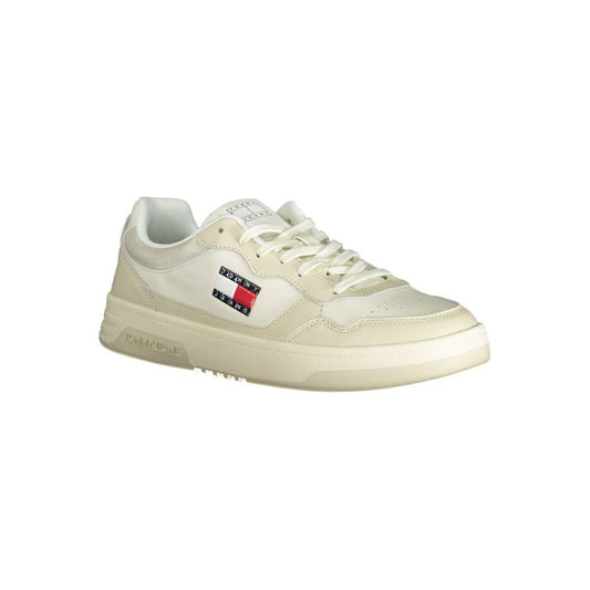 Tommy Hilfiger Beige Polyethylene Men Sneaker Tommy Hilfiger Light Gray
