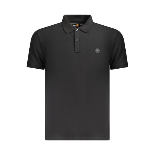 Timberland Black Cotton Men Polo Shirt Timberland Dark Slate Gray