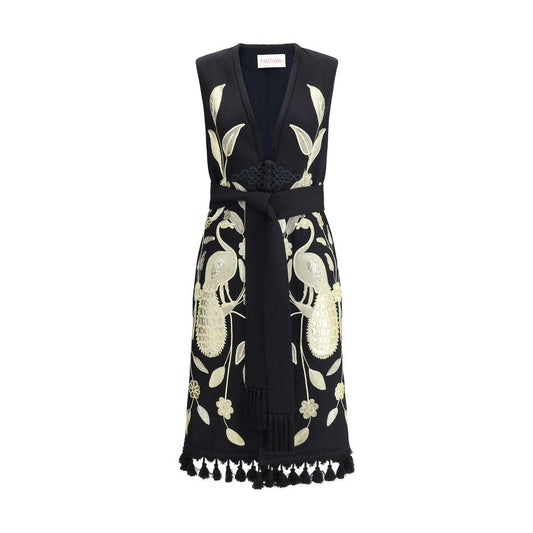 Valentino Embroidered long Vest Valentino Light Gray