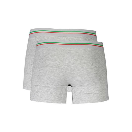 Aeronautica Militare Gray Cotton Men Boxer Short Aeronautica Militare Gray