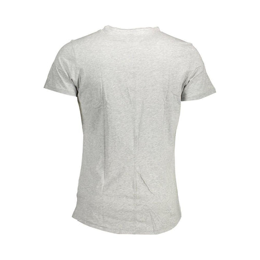 Tommy Hilfiger Gray Cotton Men T-Shirt Tommy Hilfiger Light Gray