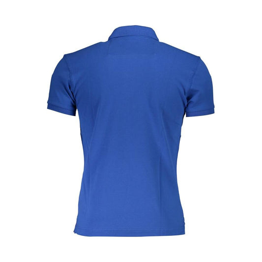 La Martina Blue Cotton Men Polo Shirt La Martina Dark Slate Blue
