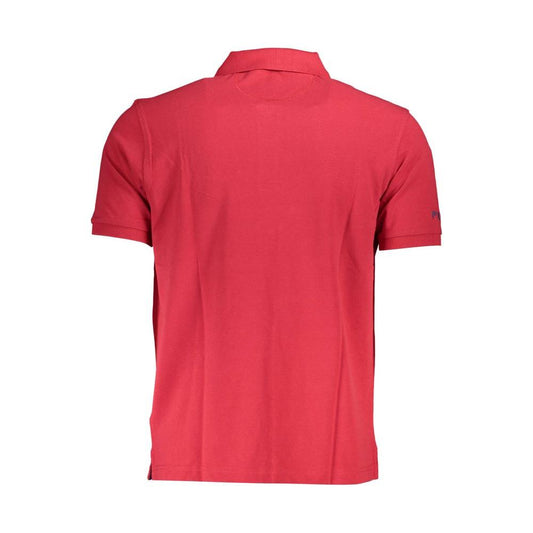 La Martina Red Cotton Men Polo Shirt La Martina Maroon