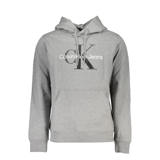 Calvin Klein Gray Cotton Men Sweater Calvin Klein Dark Gray