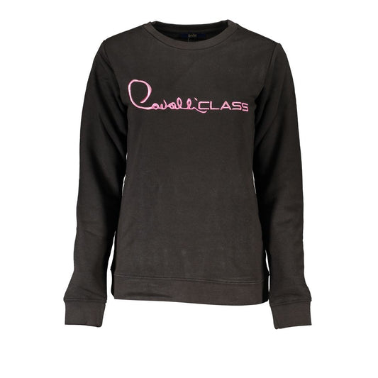 Cavalli Class Black Cotton Sweater Cavalli Class Dark Slate Gray