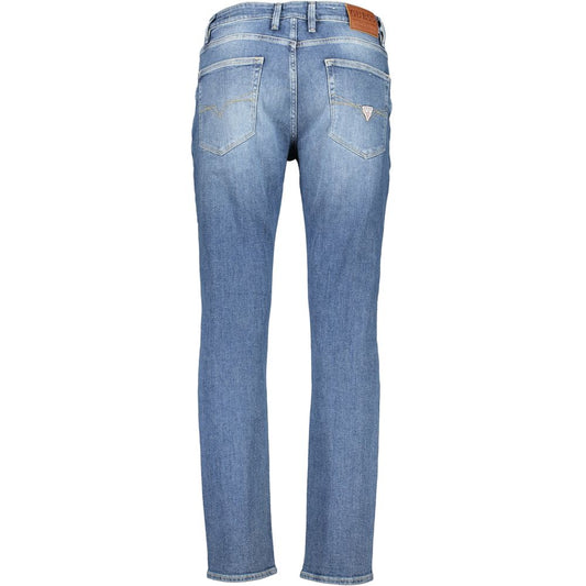 Guess Jeans Blue Cotton Jeans & Pant Guess Jeans Slate Gray