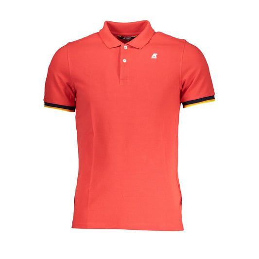 K-WAY Elegant Pink Contrast Detail Polo Shirt K-WAY Tomato