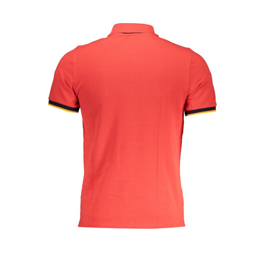K-WAY Elegant Pink Contrast Detail Polo Shirt K-WAY Tomato