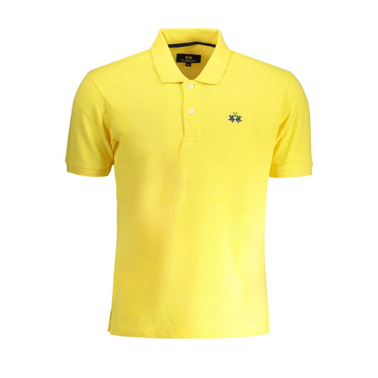 La Martina Yellow Cotton Polo Shirt La Martina Light Goldenrod
