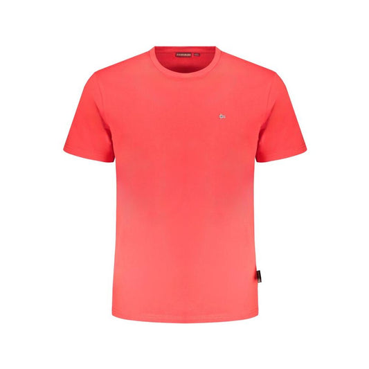 Napapijri Red Cotton T-Shirt Napapijri Tomato