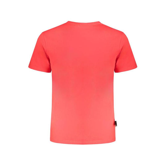 Napapijri Red Cotton T-Shirt Napapijri Tomato