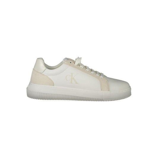 Calvin Klein White Polyethylene Men Sneaker Calvin Klein Light Gray