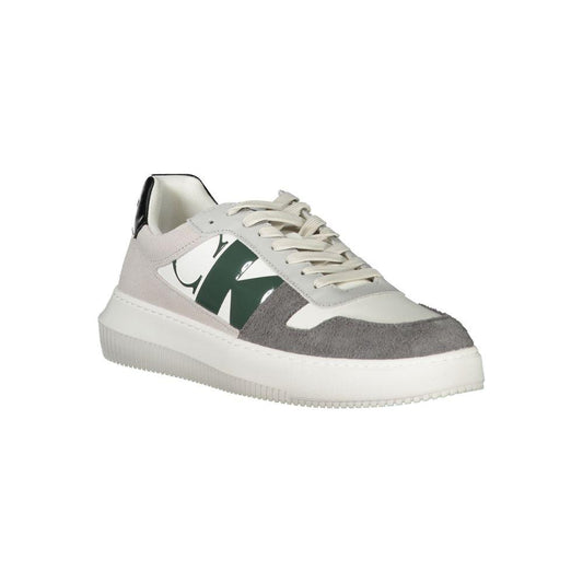 Calvin Klein White Polyethylene Men Sneaker Calvin Klein Light Gray
