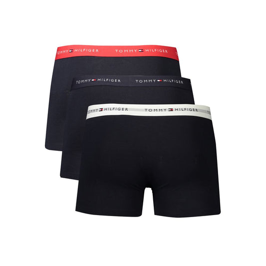Tommy Hilfiger Blue Cotton Men Boxer Tommy Hilfiger Black