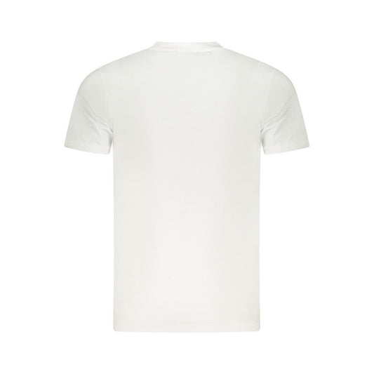 Cavalli Class White Cotton Men T-Shirt Cavalli Class Beige