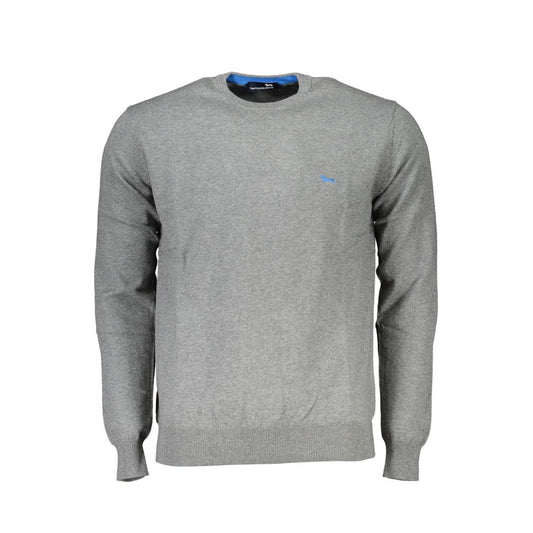 Harmont & Blaine Gray Cotton Men Sweater Harmont & Blaine Dark Gray