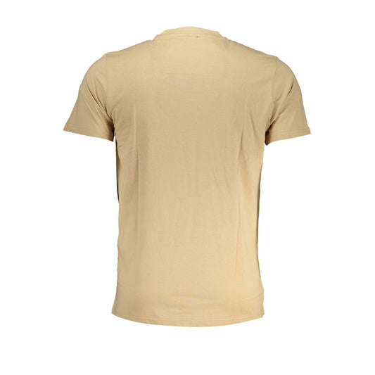 Cavalli Class Beige Cotton T-Shirt Cavalli Class Tan