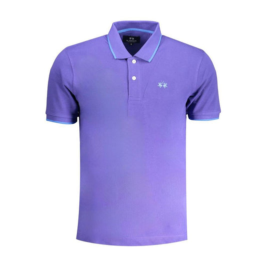 La Martina Purple Cotton Polo Shirt La Martina Medium Purple