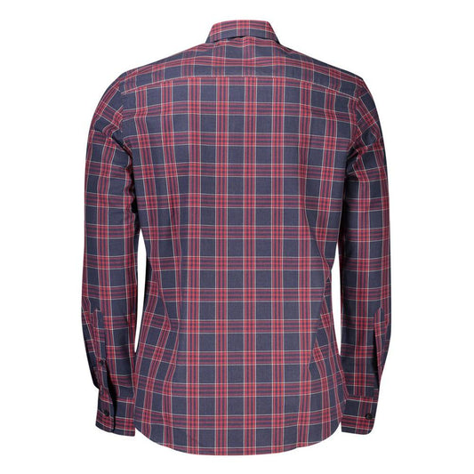 North Sails Blue Cotton Men Shirt North Sails Dark Slate Gray
