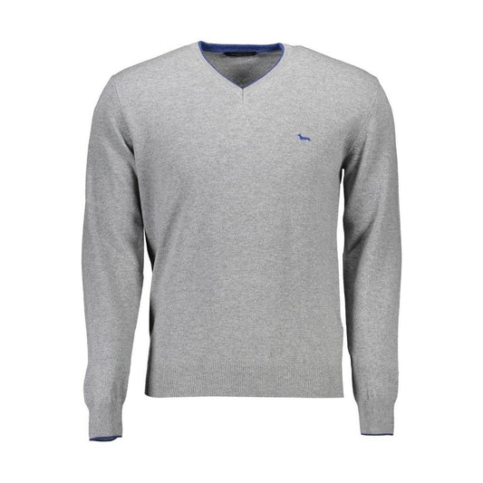 Harmont & Blaine Gray Wool Men Sweater Harmont & Blaine Dark Gray