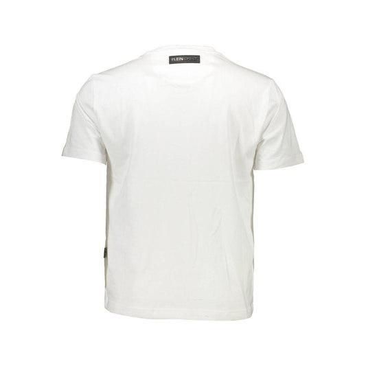 Plein Sport White Cotton Men T-Shirt Plein Sport Beige